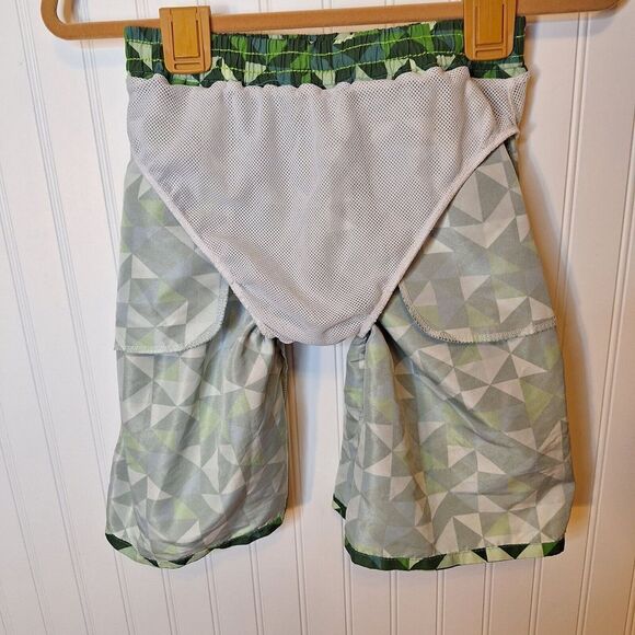 Sunshine Swing‎ Boys Size 14 Swim Board Shorts Mesh Drawstring Pull On Geometric - Picture 6 of 11